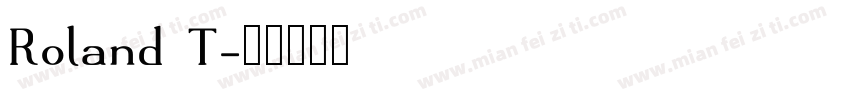 Roland T字体转换